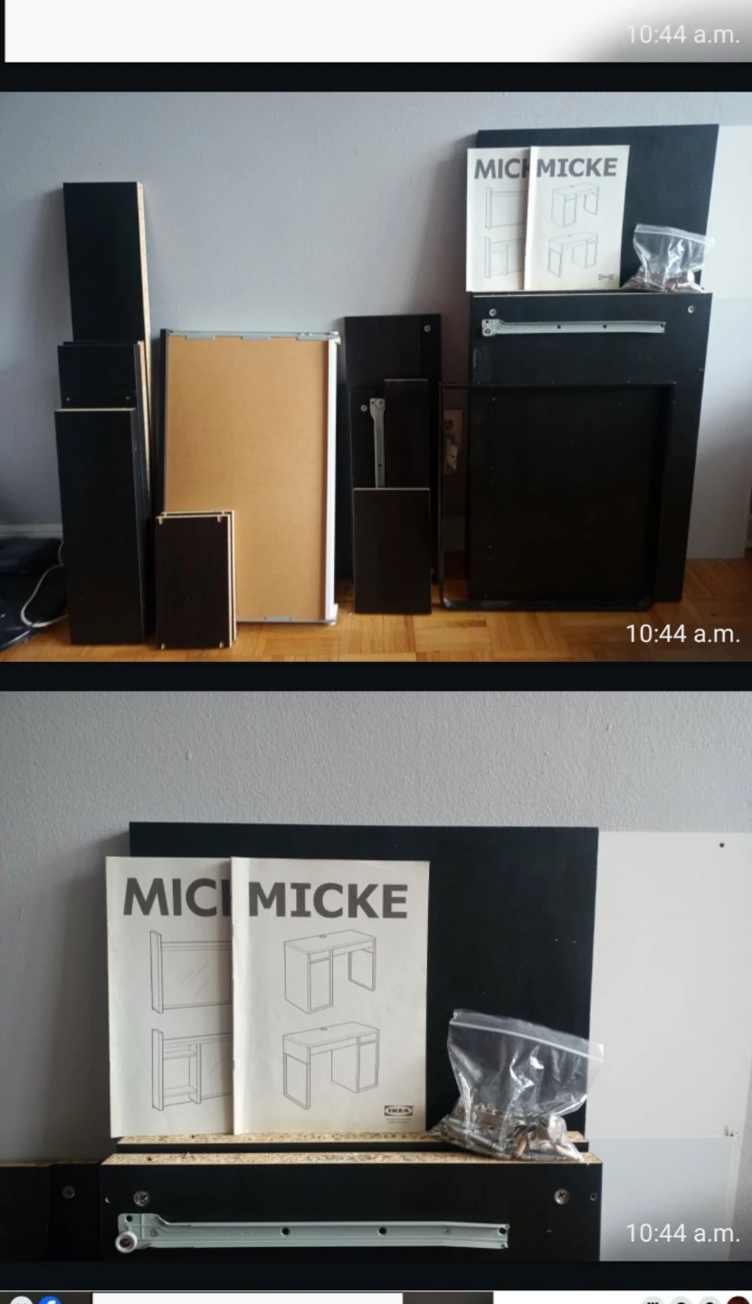 IKEA MICKE Desk with Shelving Unit - photo 3
