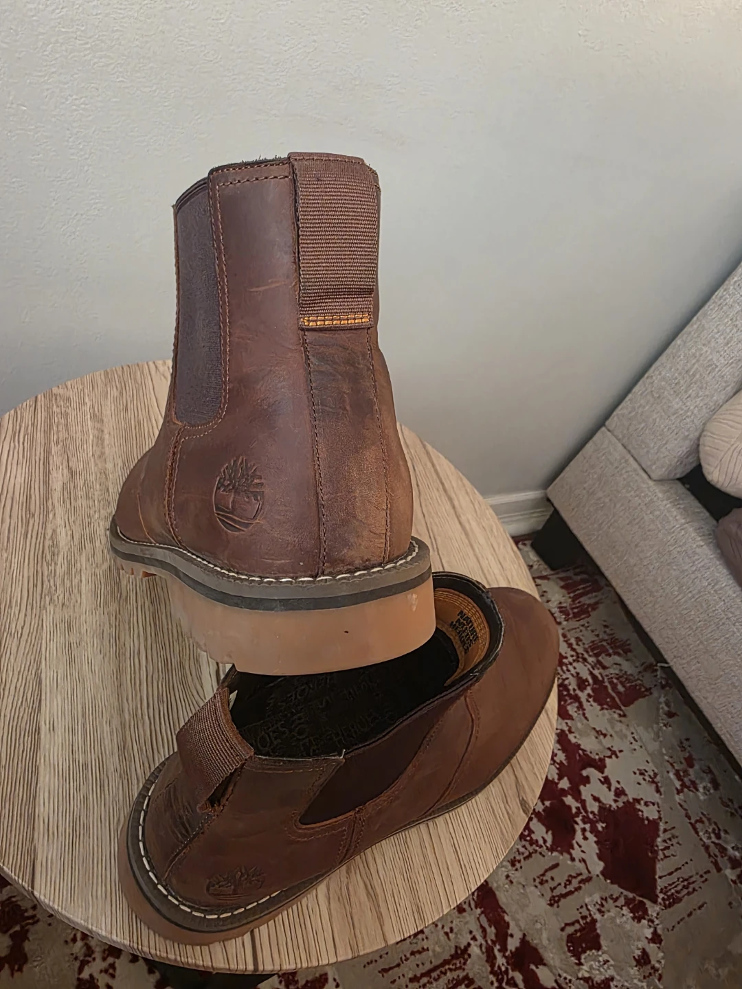 Timberland Men's Brown Leather Chelsea Boots Size 10 - photo 2
