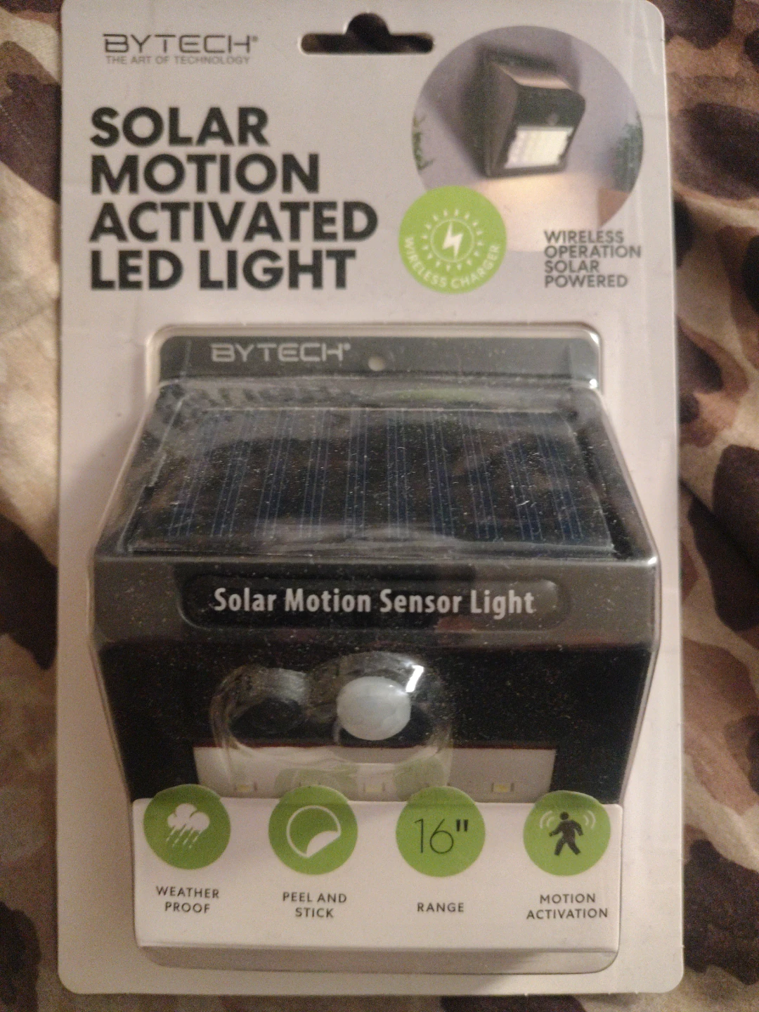 BYTECH Solar Motion Activated LED Light