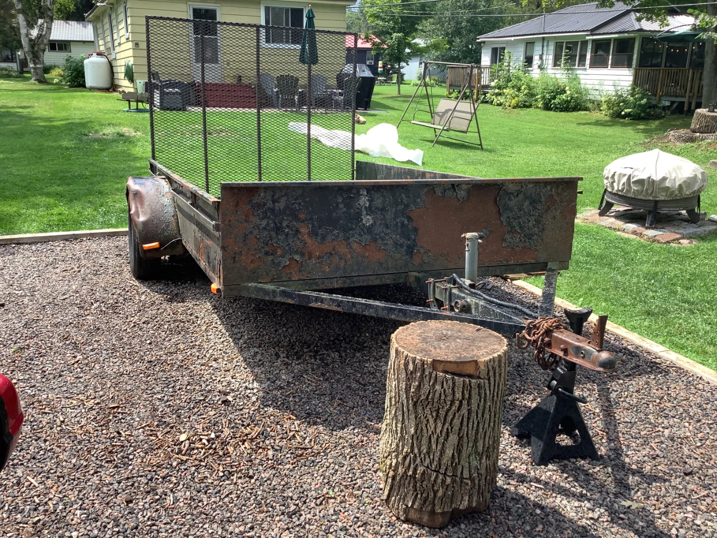 Utility Trailer with Mesh Cage