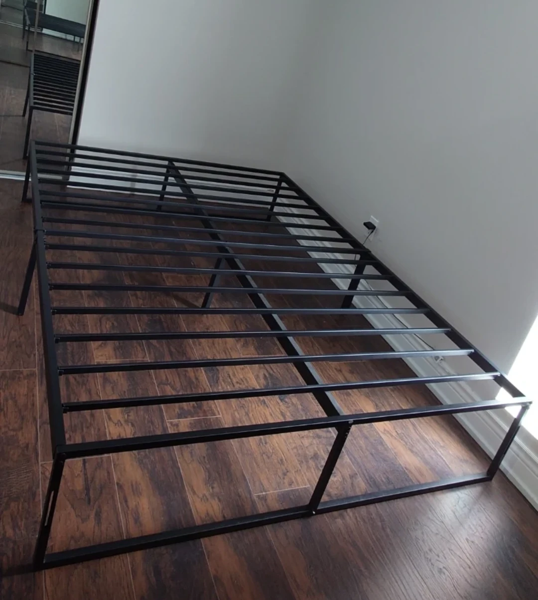 Queen Size Black Metal Platform Bed Frame - photo 4