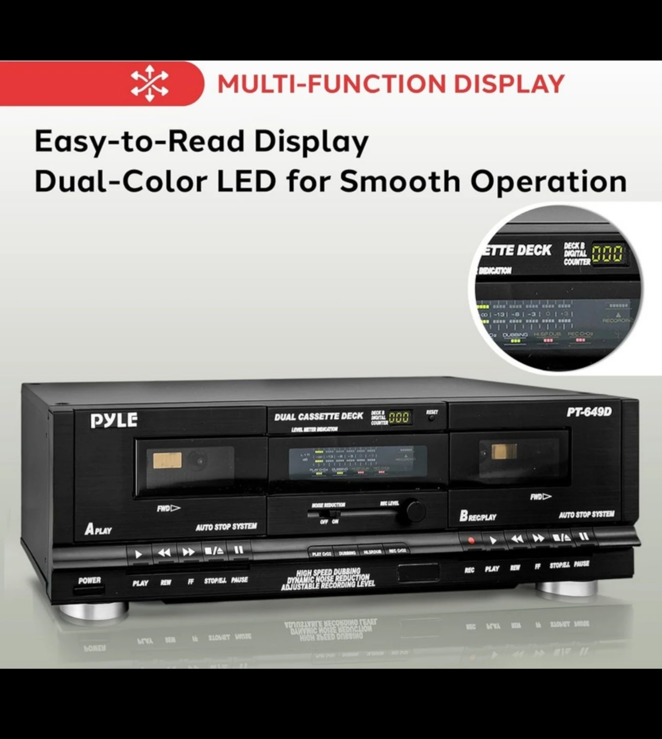 Pyle PT-649D Dual Cassette Deck - photo 3