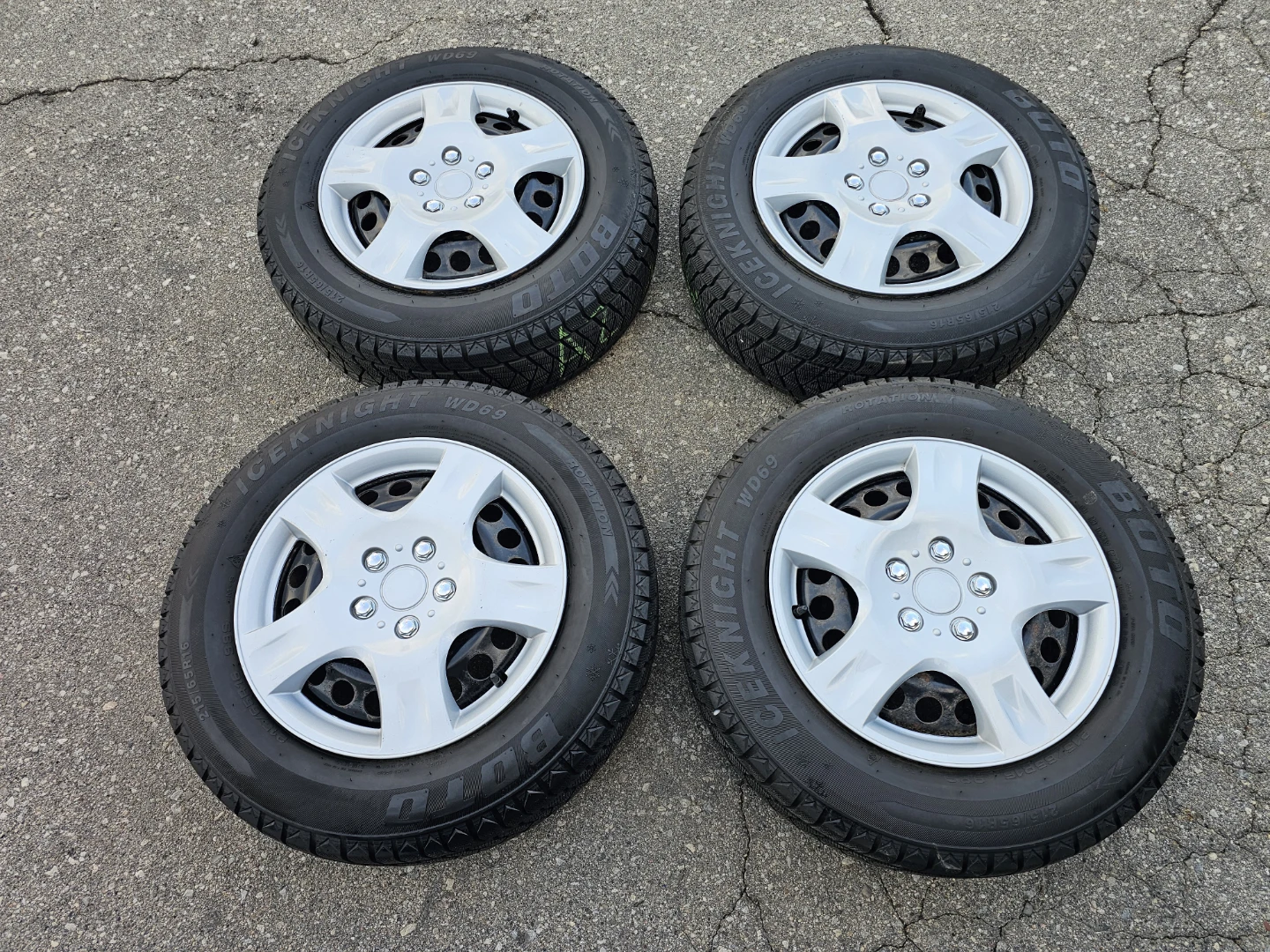 BUICK ENCORE WINTER TIRES ON STEEL RIMS 215/65 R16