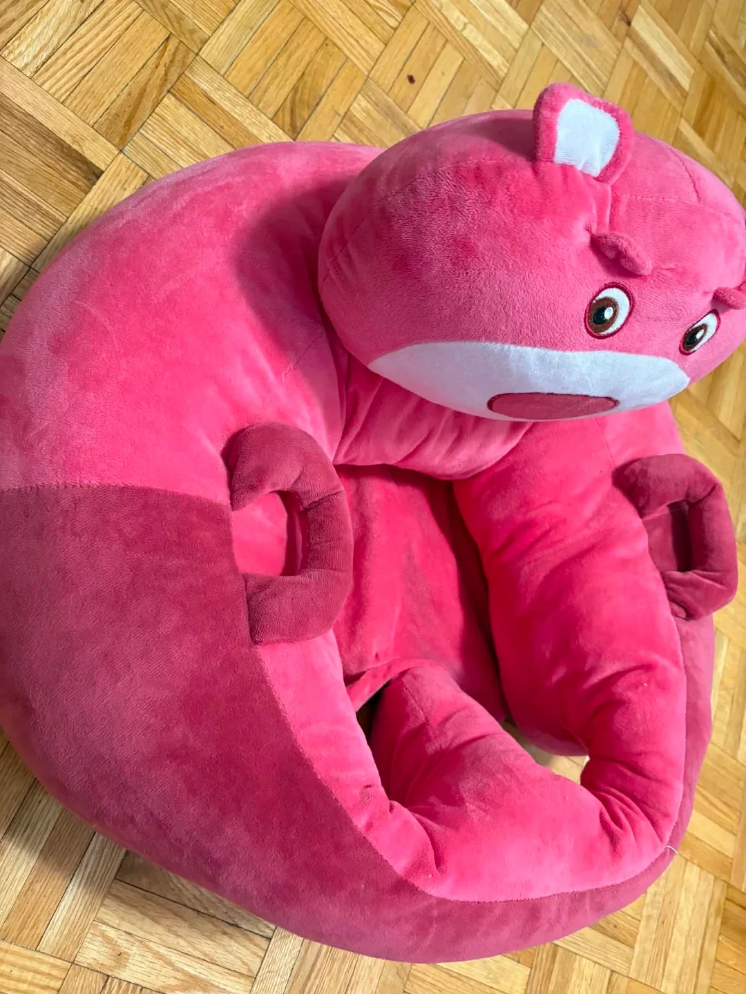 Pink Bear Plush Baby Seat