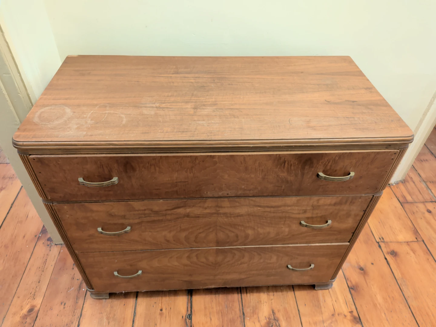 Vintage Wooden Dresser with 3 Drawers - photo 2