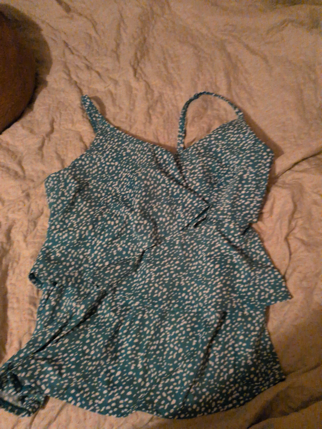 Women's Teal Floral Swim Top