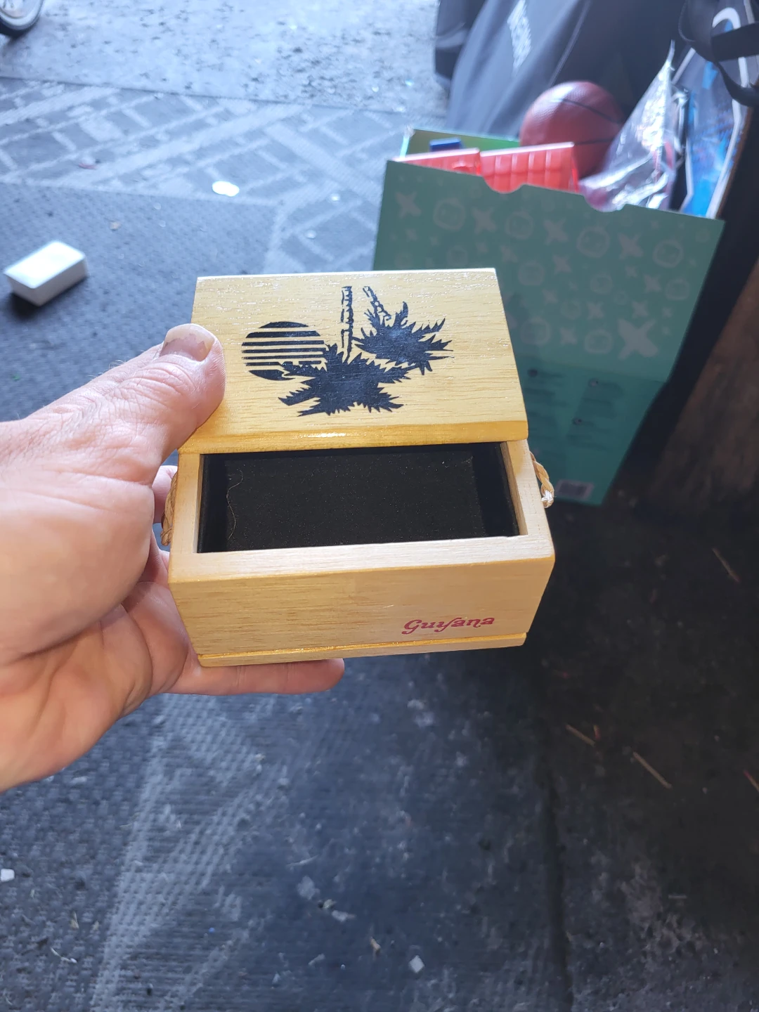 Wooden Elephant Trinket Box