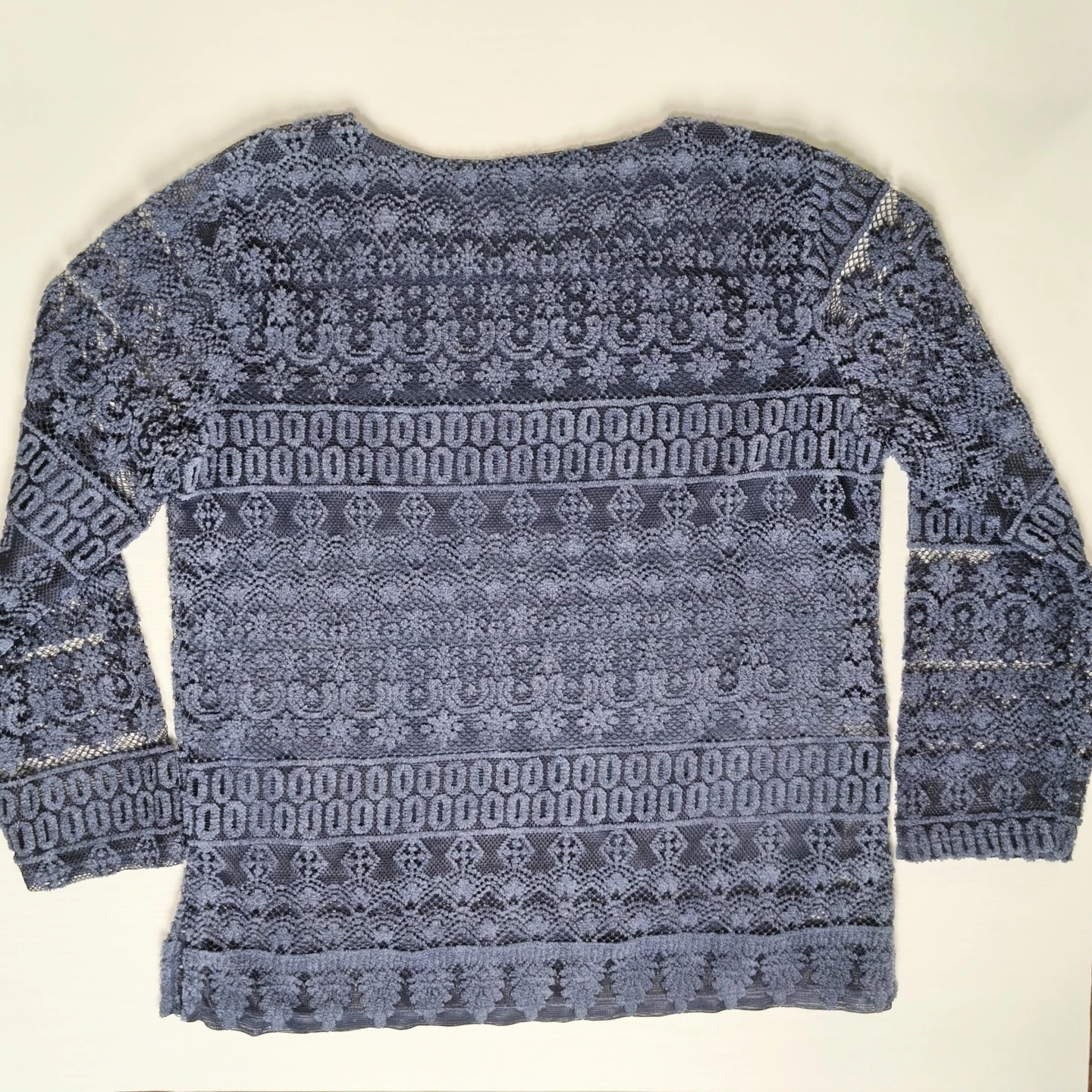Women's Sz XL Blue Lace Top with matching Scarf - photo 4