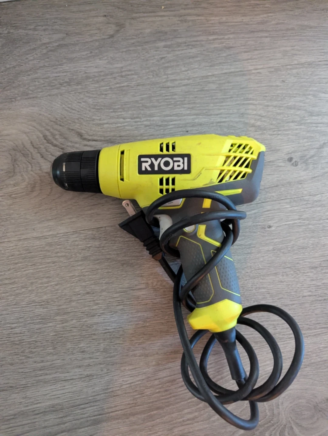 Ryobi Corded Drill with Cleaning Brush Attachments