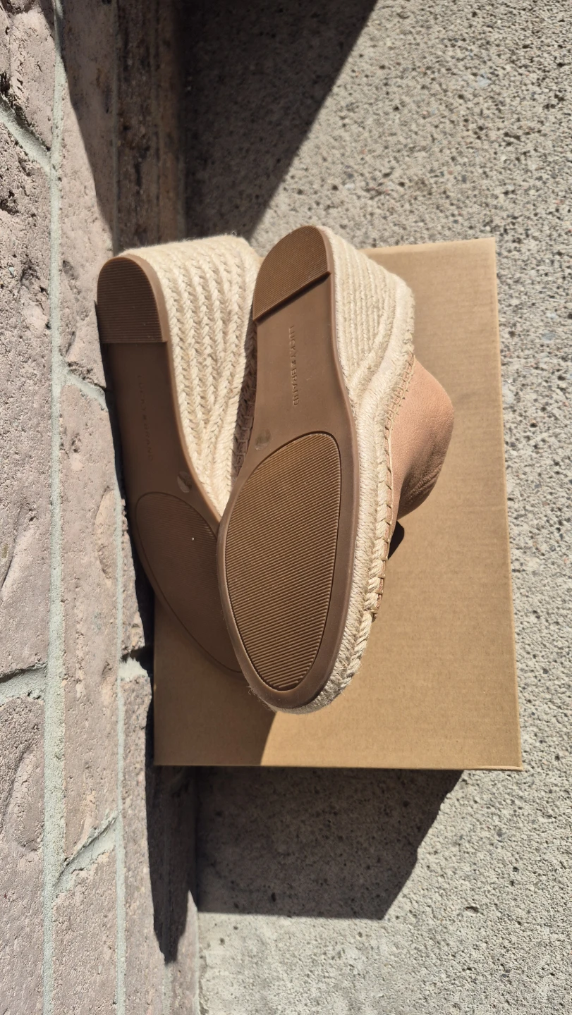 Brand New Leather Lucky Brand Espadrille Wedge Sandals - photo 5