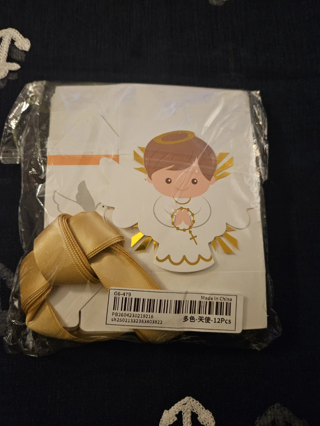 12 pcs Angel treat boxes with ribbon