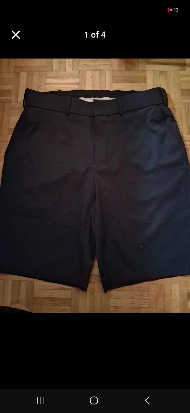 Mens Navy Blue Dress Shorts Size 40 - Wool Polyester Blend