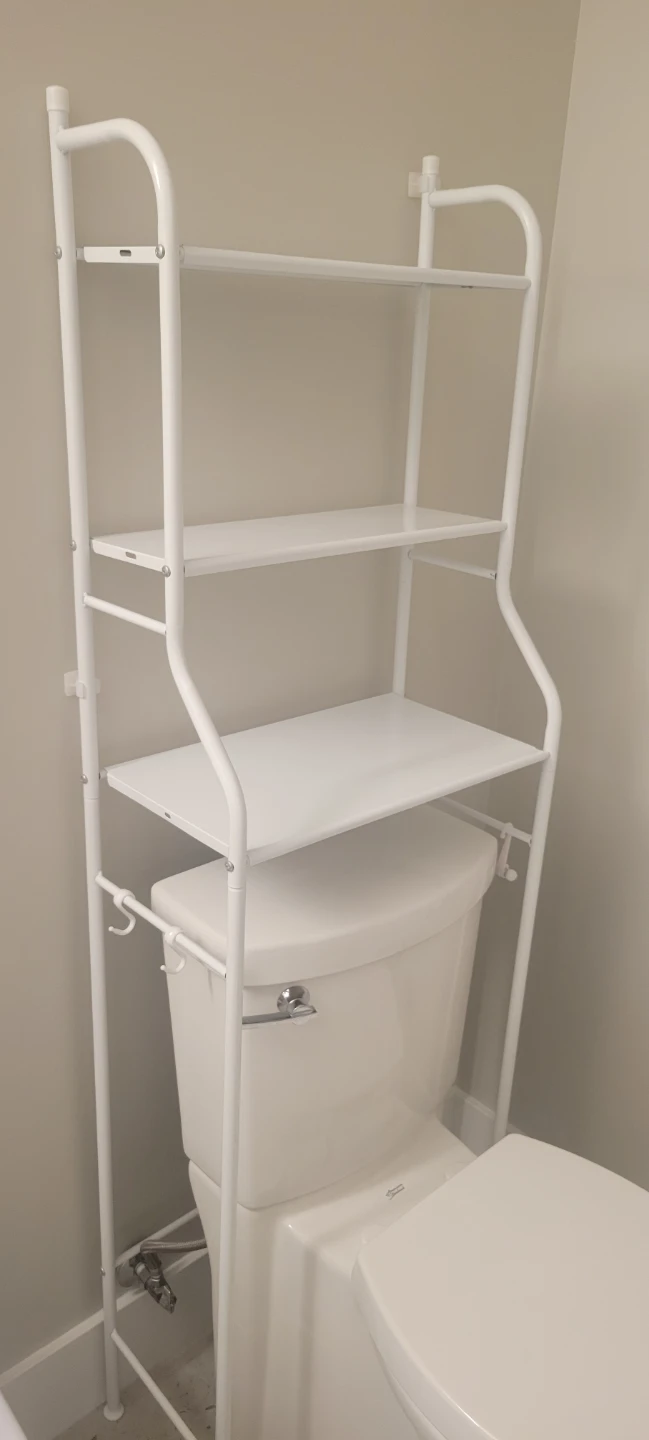 White 3-Tier Over-the-Toilet Shelf Unit - photo 2