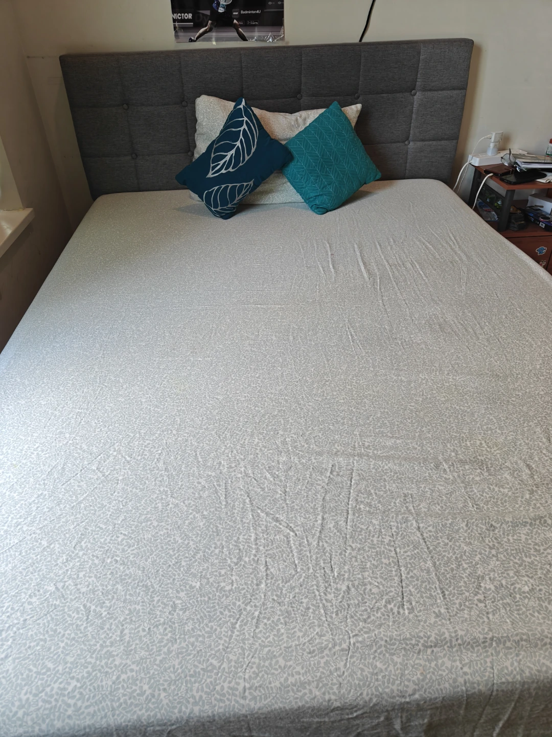 Queen Bed Frame with Upholstered Headboard - photo 3