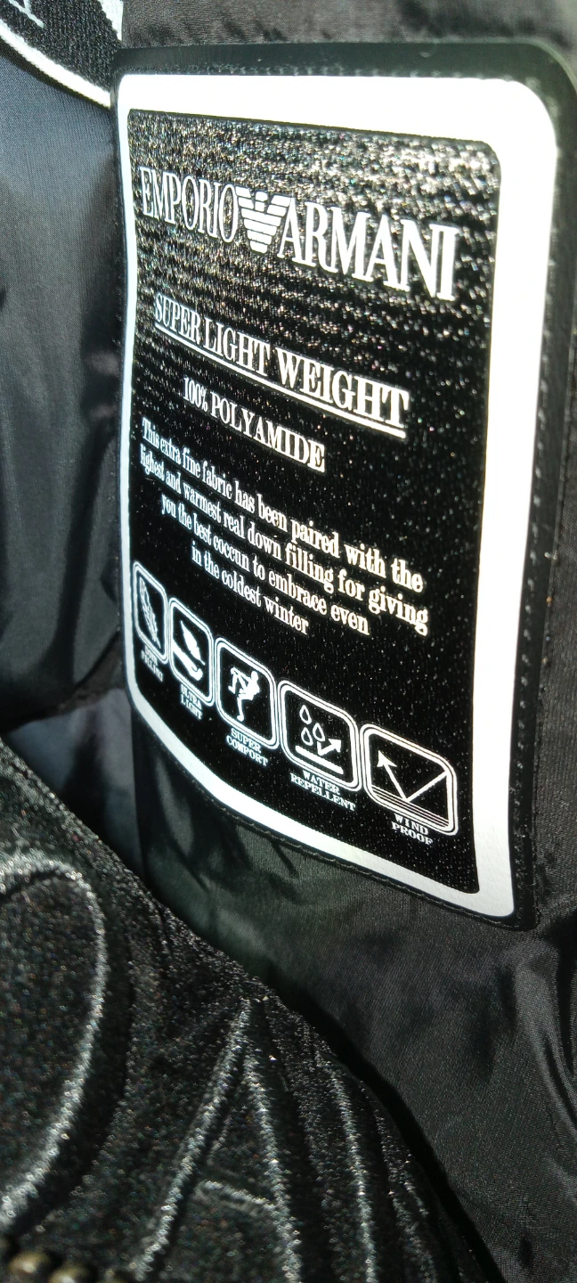 Emporio Armani Black Down Jacket - Size 54 READ DISCRIPTION - photo 3