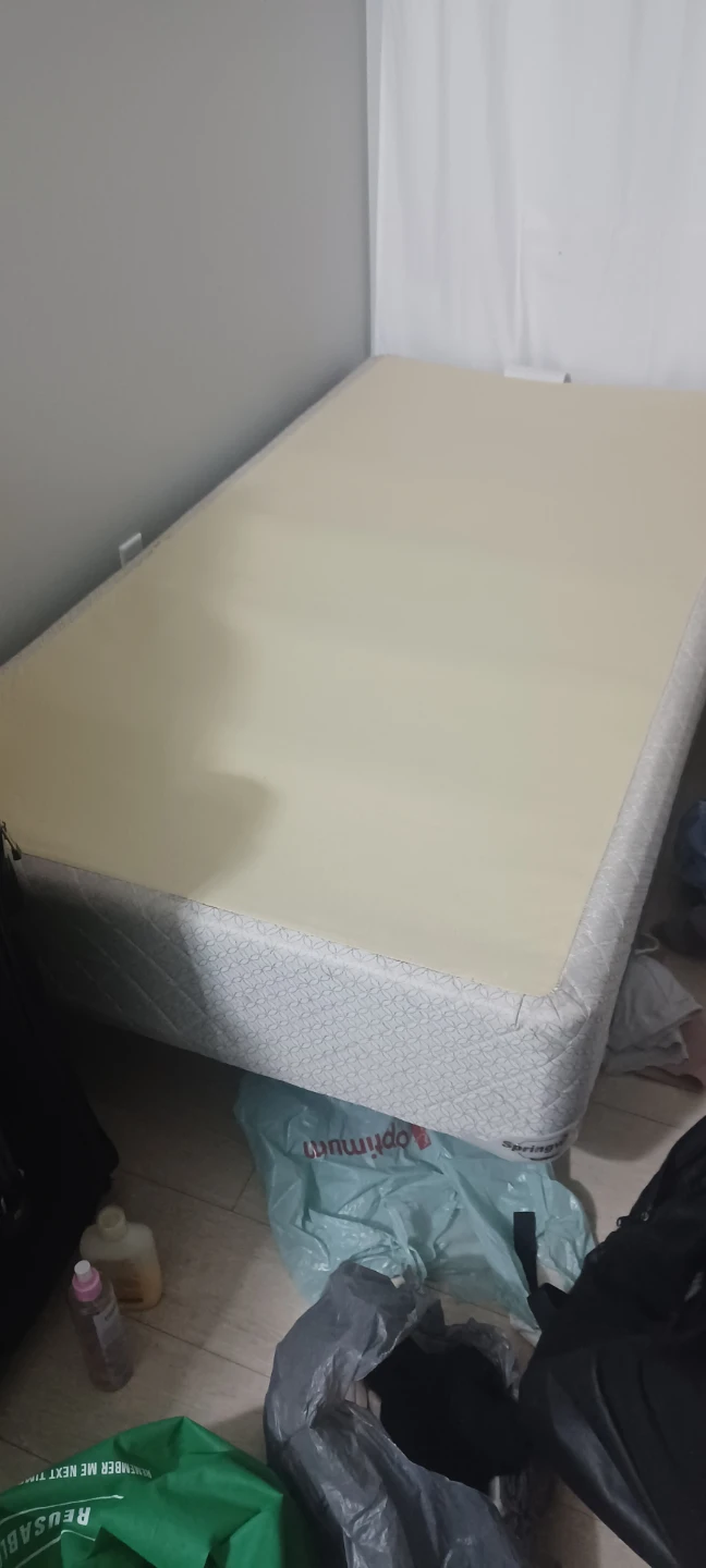 Metal frame with wheels and box spring twin size - photo 2