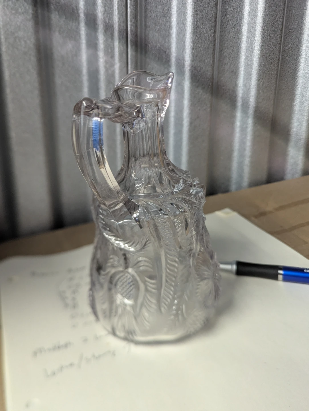 Pressed Glass Vinegar/Oil Cruet - photo 2