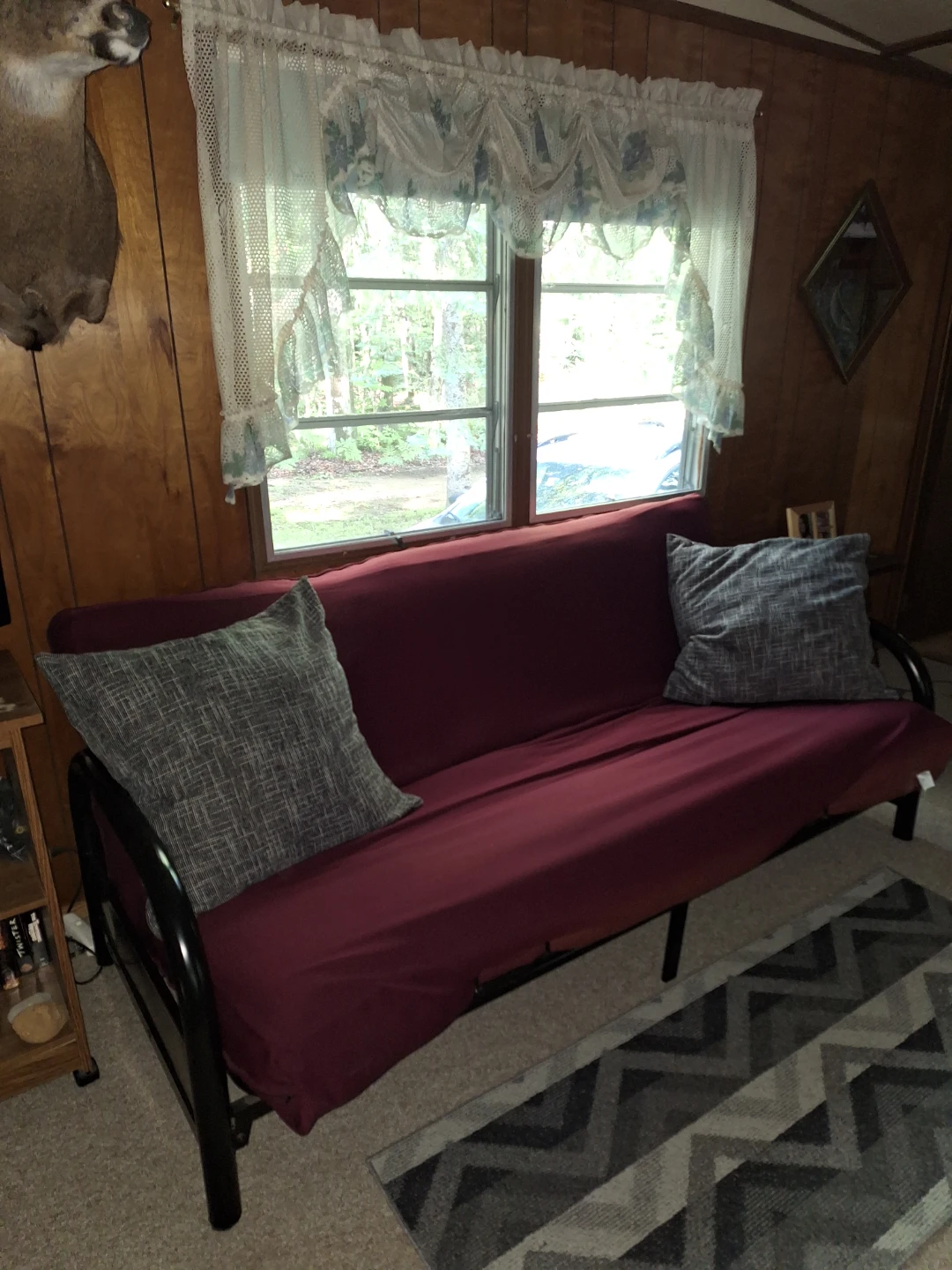 Red Futon Sofa - photo 2