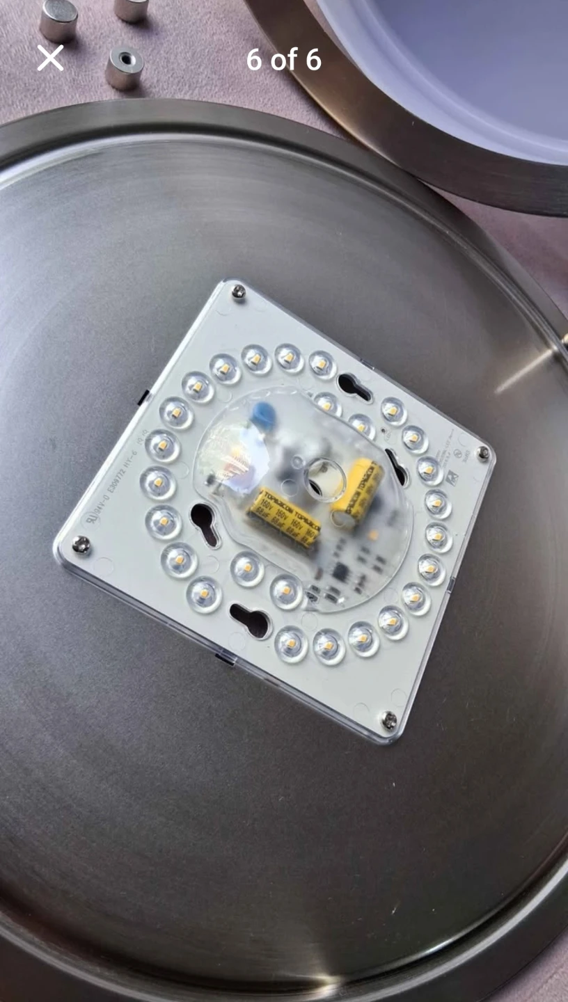 Ceiling Lights x2 LED bright 12" flush mount 7cm thickness - photo 5
