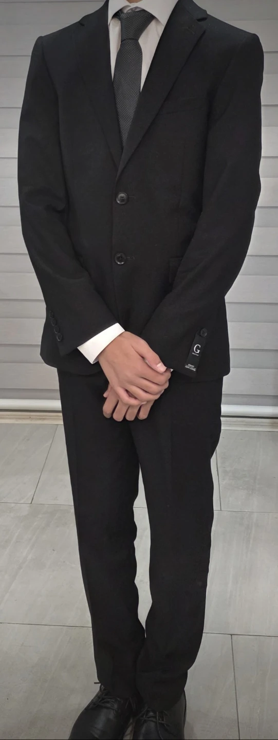 Tip Top Tailors Men's 2-Piece Black Suit (Pants: 28W x 30L) - photo 4