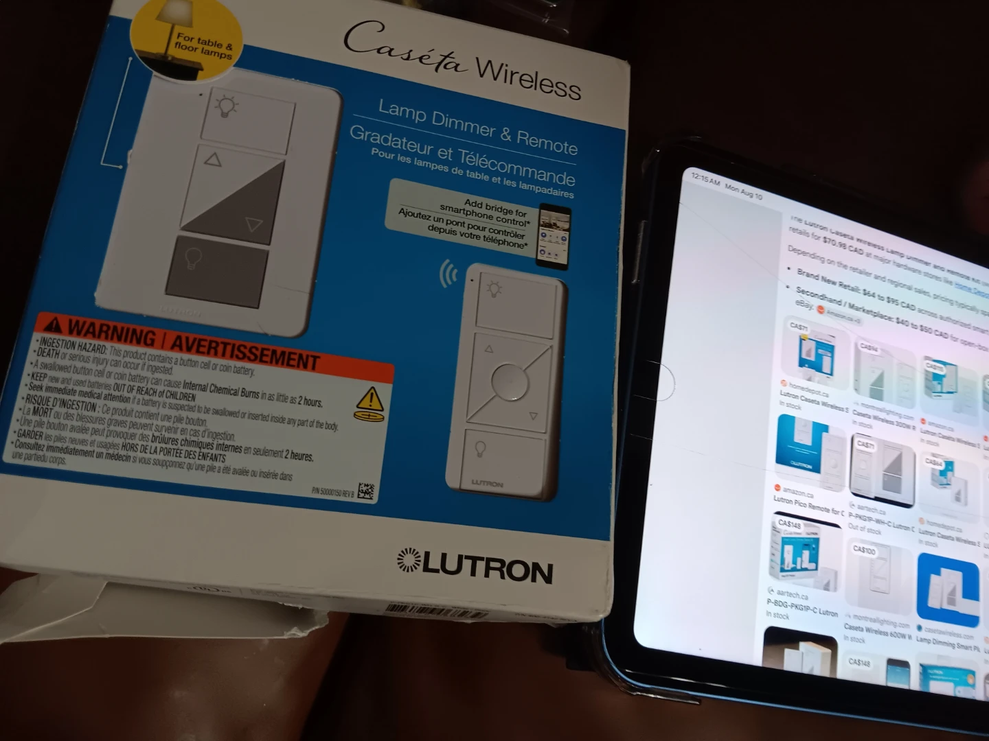 Lutron Caseta Wireless Lamp Dimmer & Remote