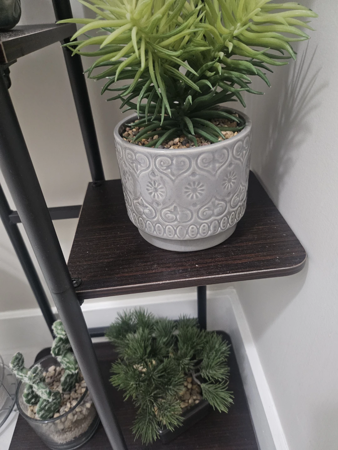 Decorative Ceramic Planter Pot with Faux Succulent