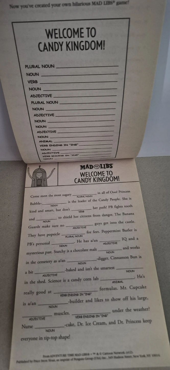 Adventure Time Mad Libs Book - photo 2