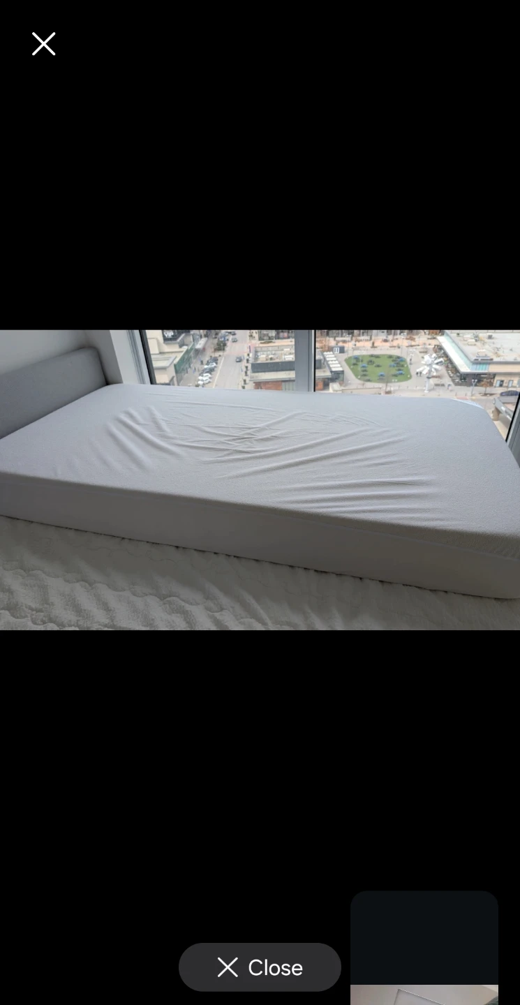 White Fitted Mattress & Protector