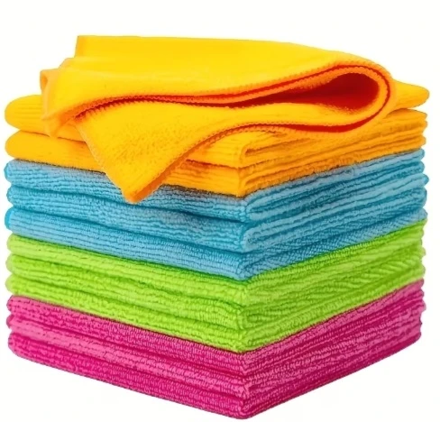 Stack of Microfiber Cleaning Cloths