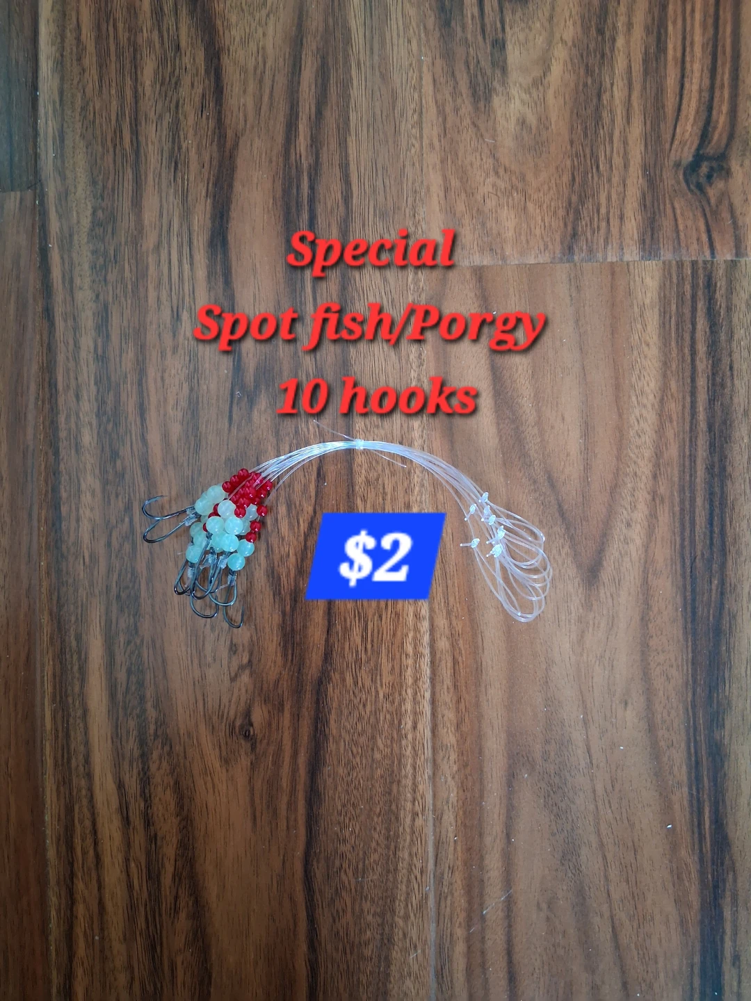 Spot fish/Porgy 10 hooks