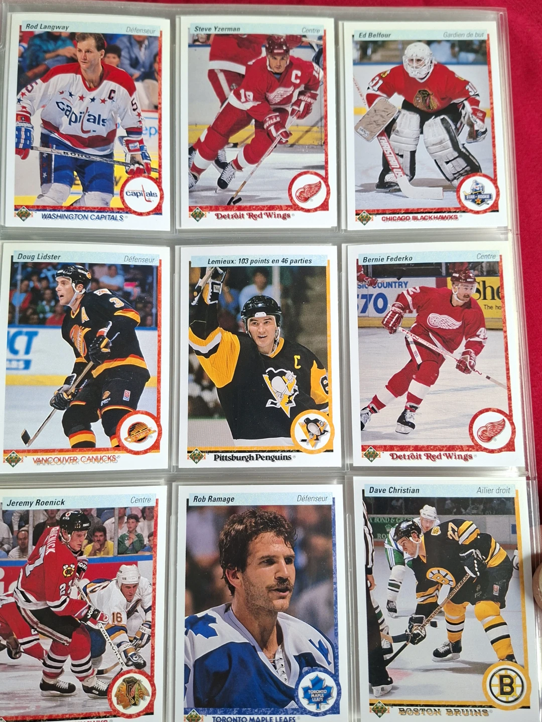Complete set collection of hockey cards in number order - photo 3