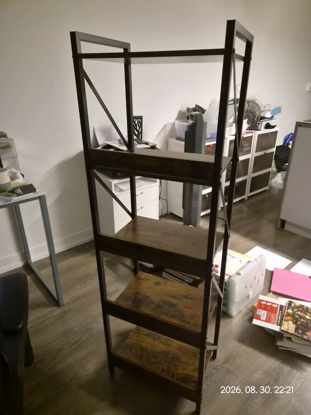 Industrial Style 5-Shelf Bookshelf - photo 3