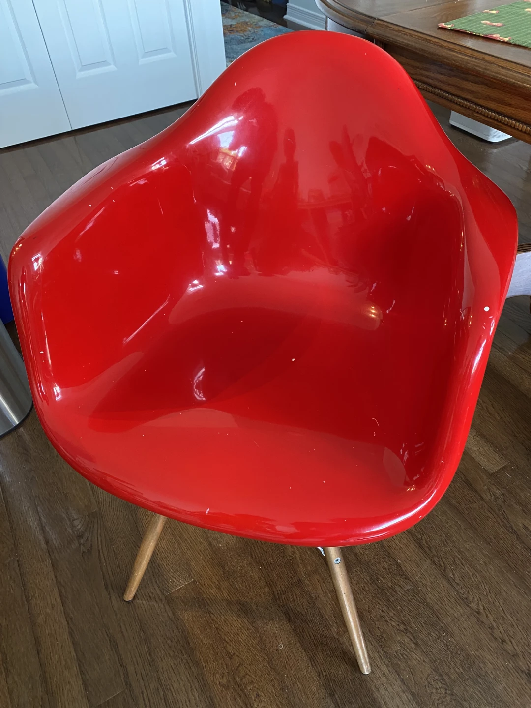 Red Eames Style Dining Chair