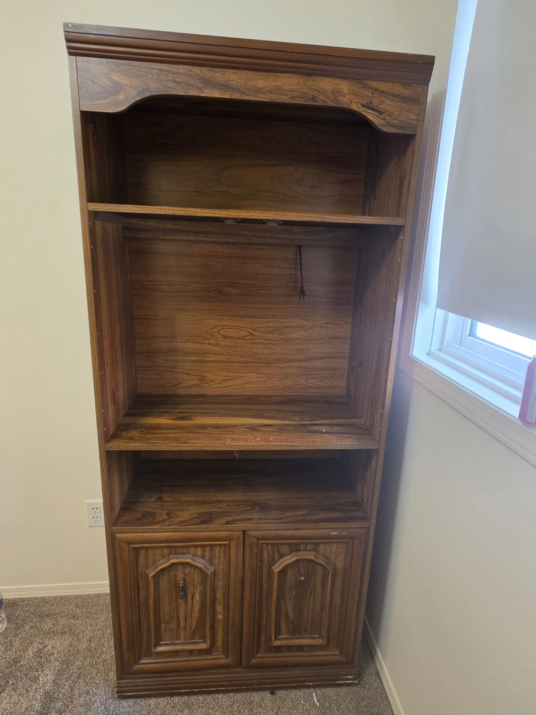 Wooden Bookcase with Cabinet