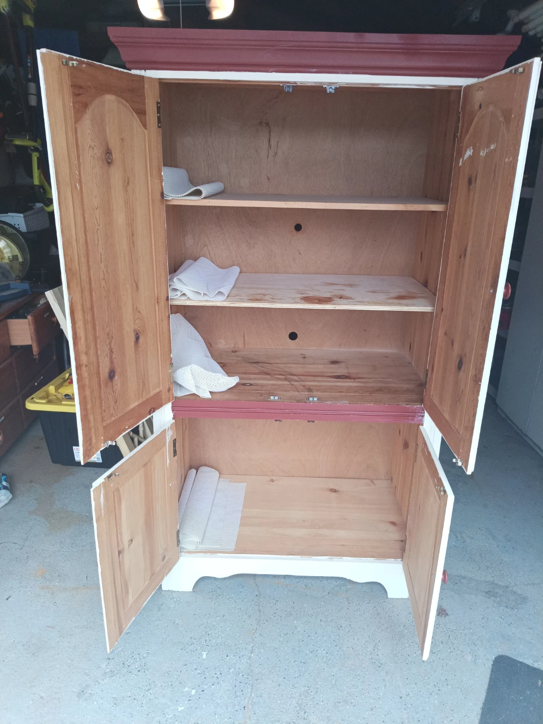 Cream and Red Armoire Cabinet - photo 2