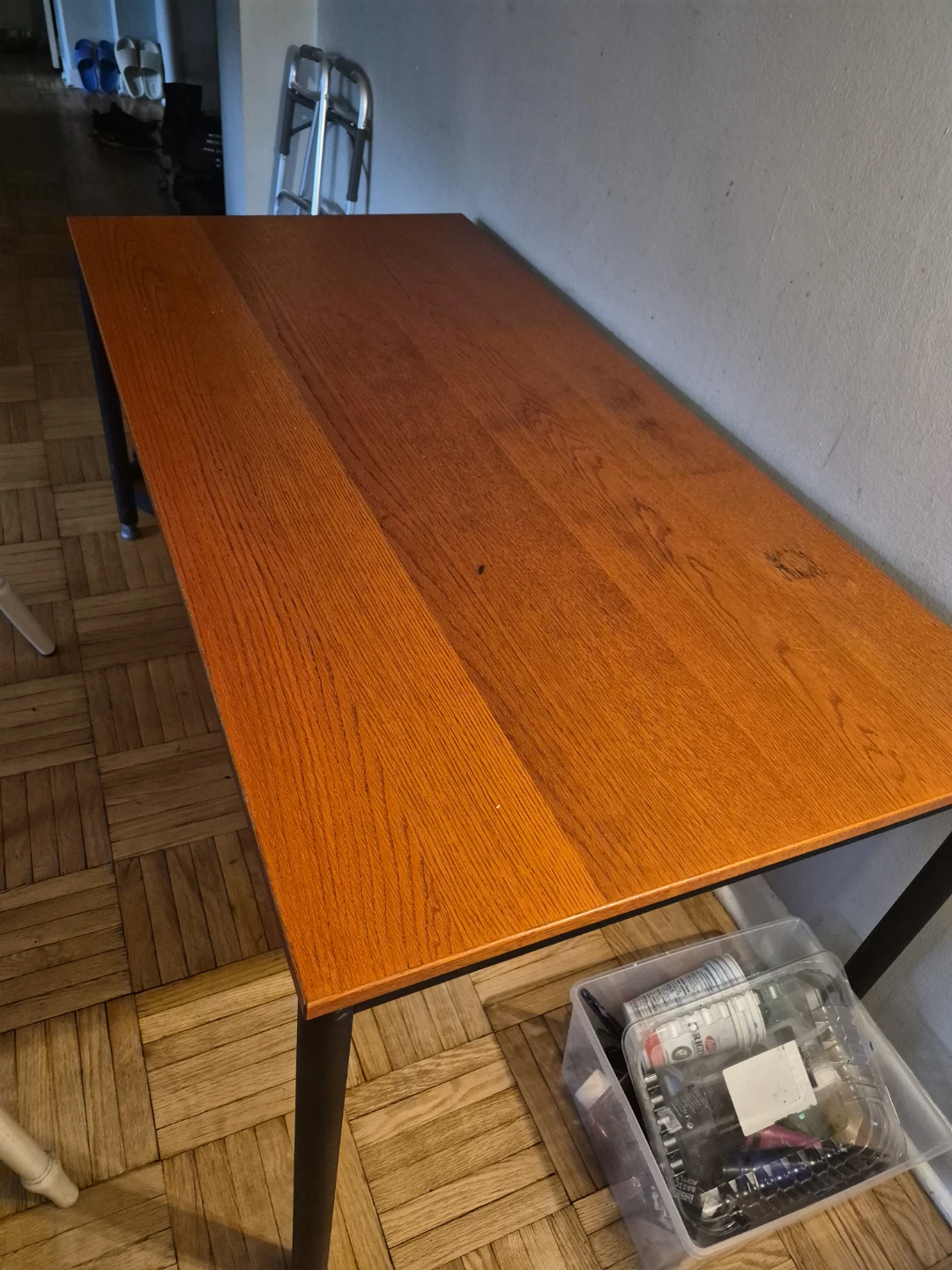 Wooden Top Desk with Black Legs - photo 2