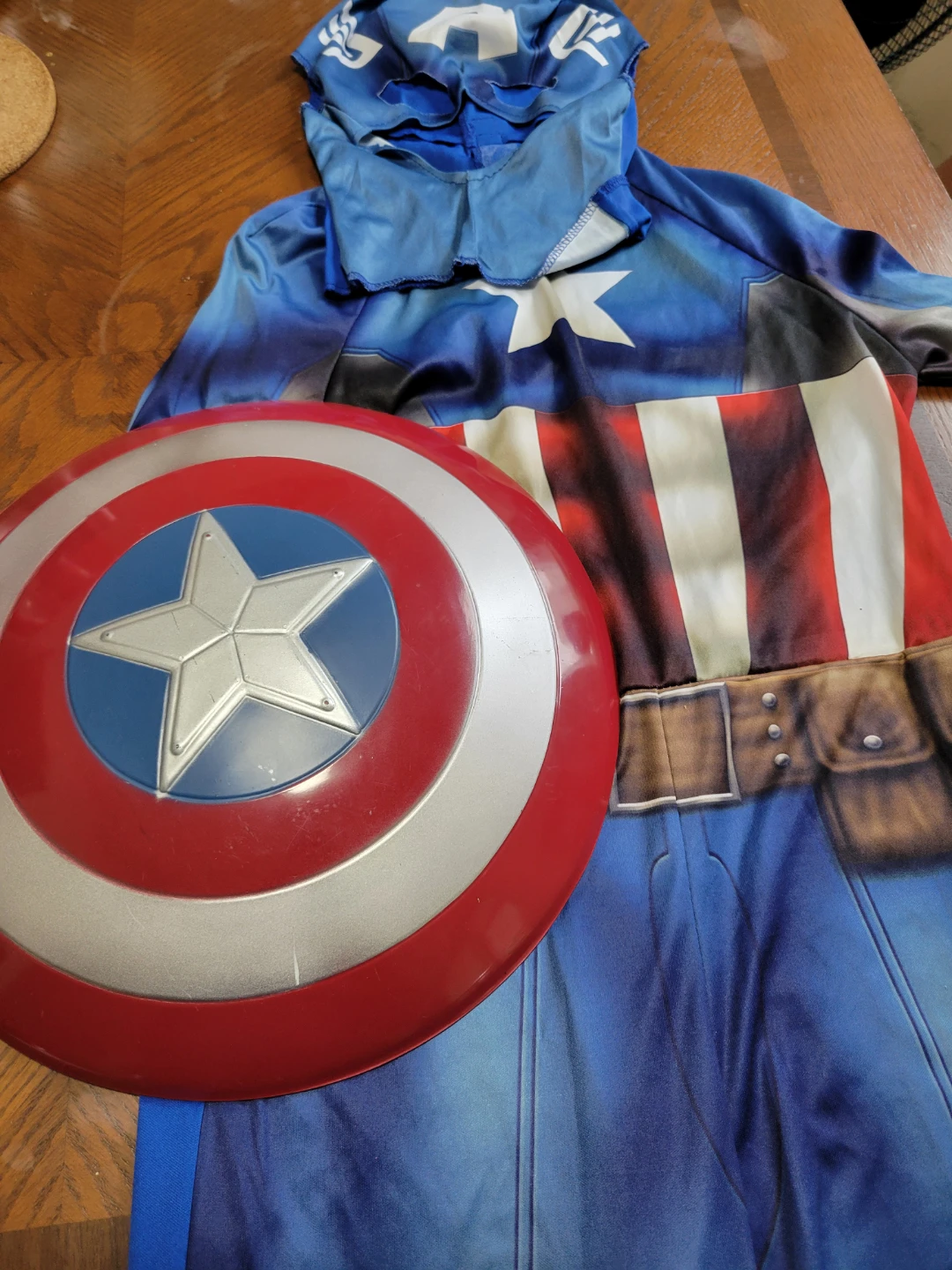Kids Captain America Costume - Size Medium (8-10)