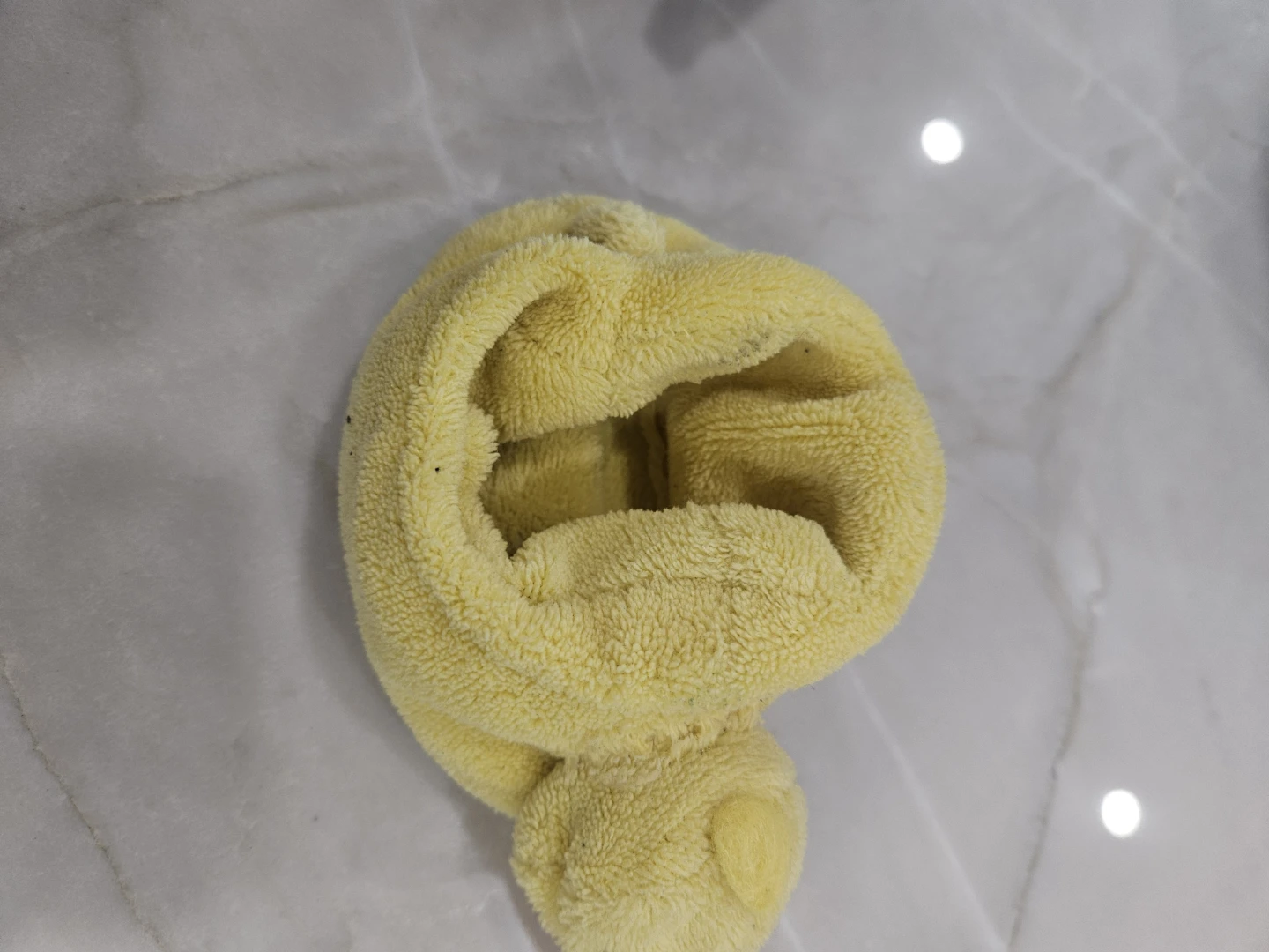 Yellow Plush Hat with Ears