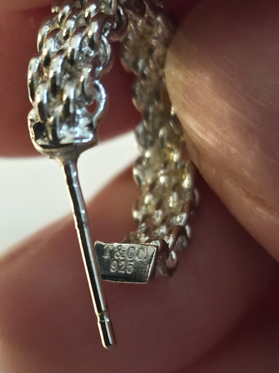 Tiffany & Co Sterling Silver Mesh Hoop Earrings - photo 2