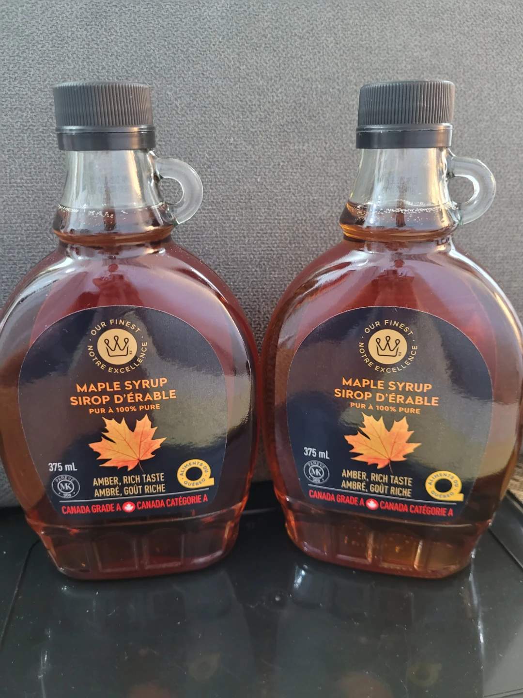 Our Finest Maple Syrup 375ml (2 bottles)