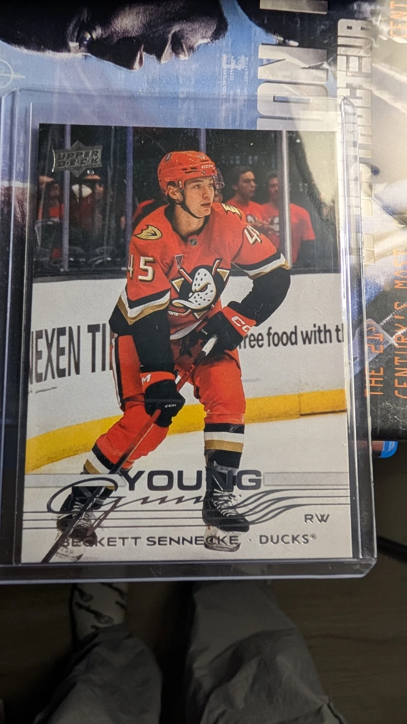 Beckett Sennecke Young Guns Hockey Card