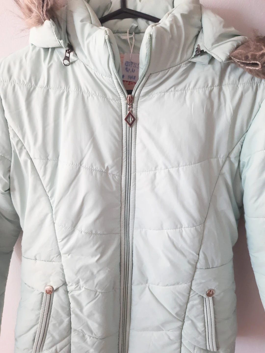 Puffer Jacket with Faux Fur Hood - photo 2