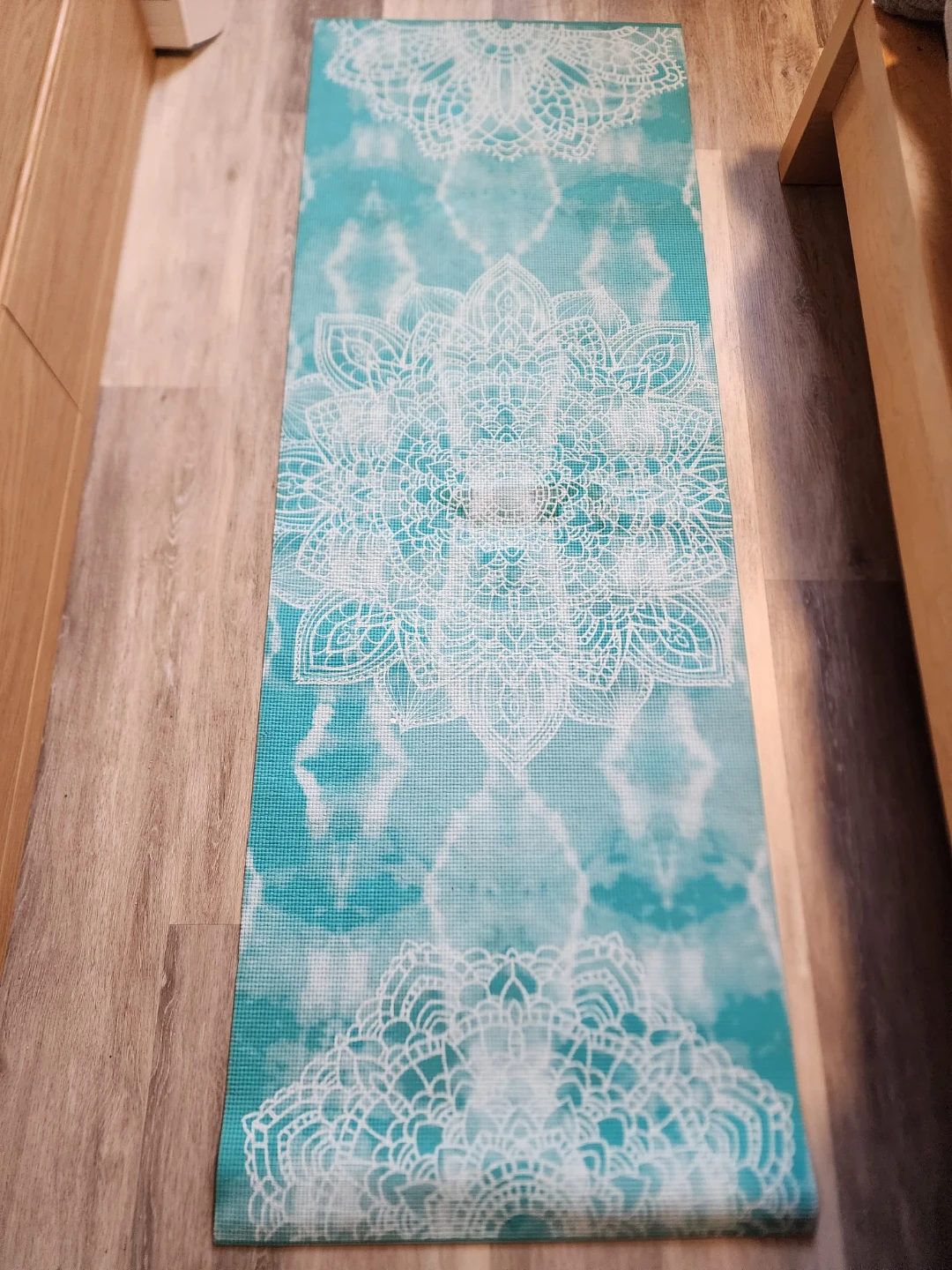 Teal Mandala Yoga Mat - photo 3