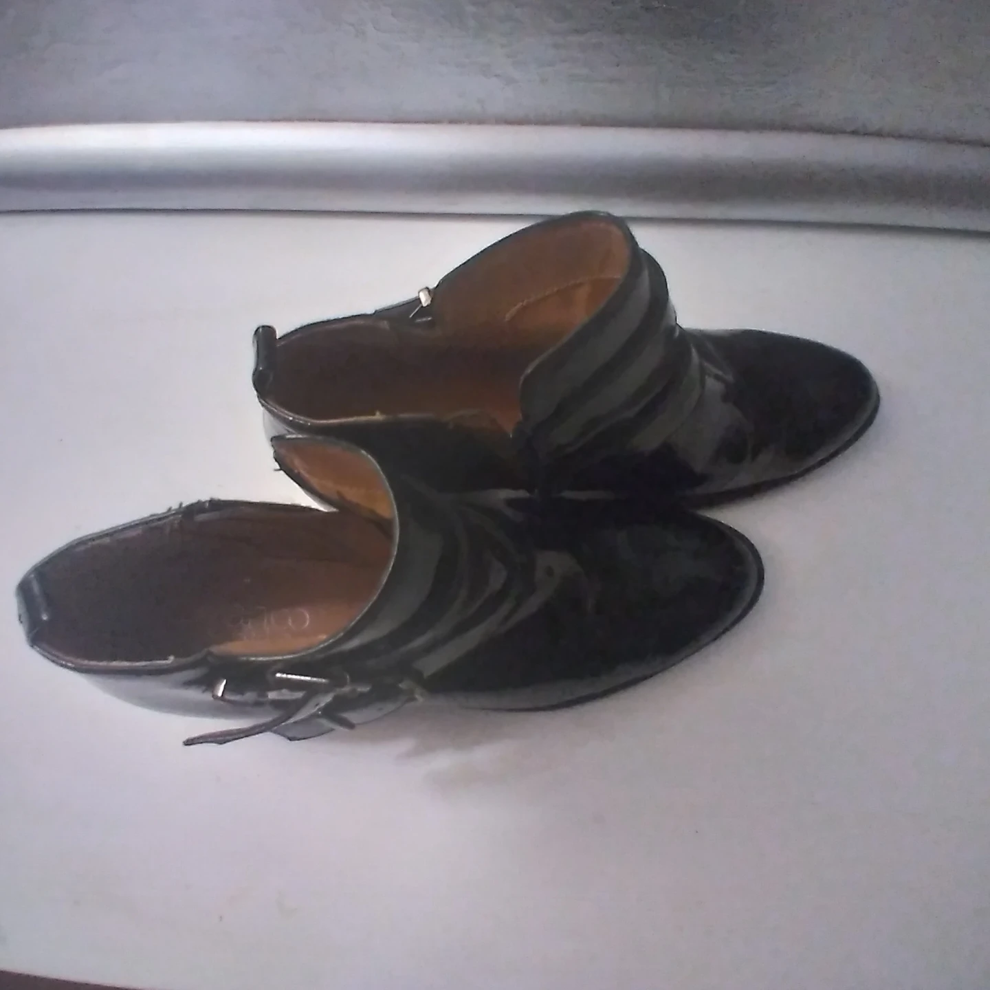 Franco Sarto Black Patent Leather Ankle Boots - photo 2