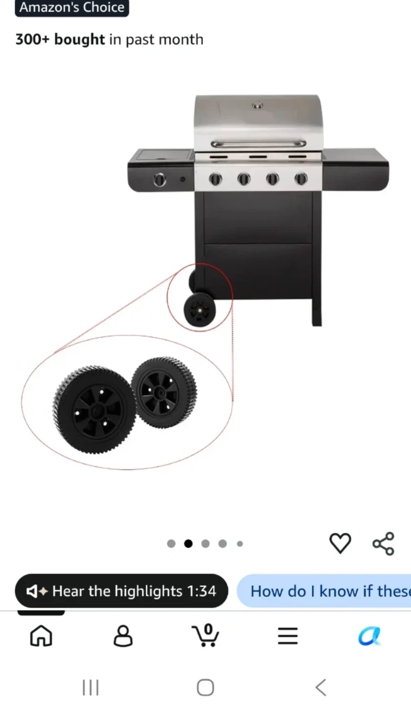 Charbroil BBQ Wheel - Black 7 Inch - photo 4