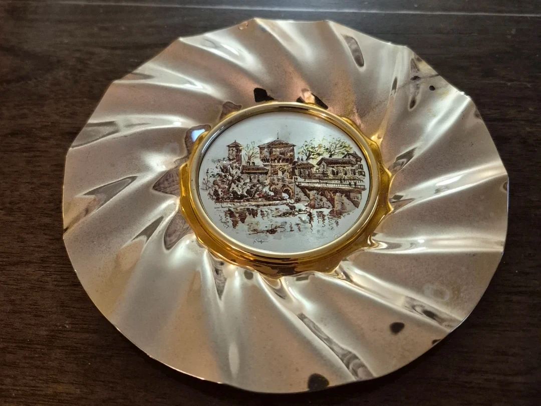 Decorative Trinket Dish with Landscape Scene