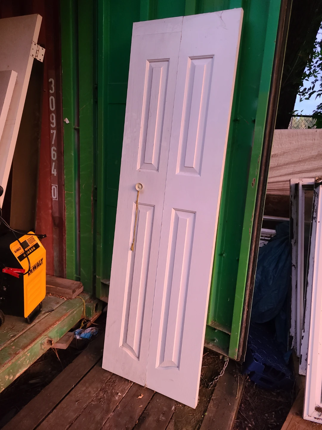 White Double Closet Door