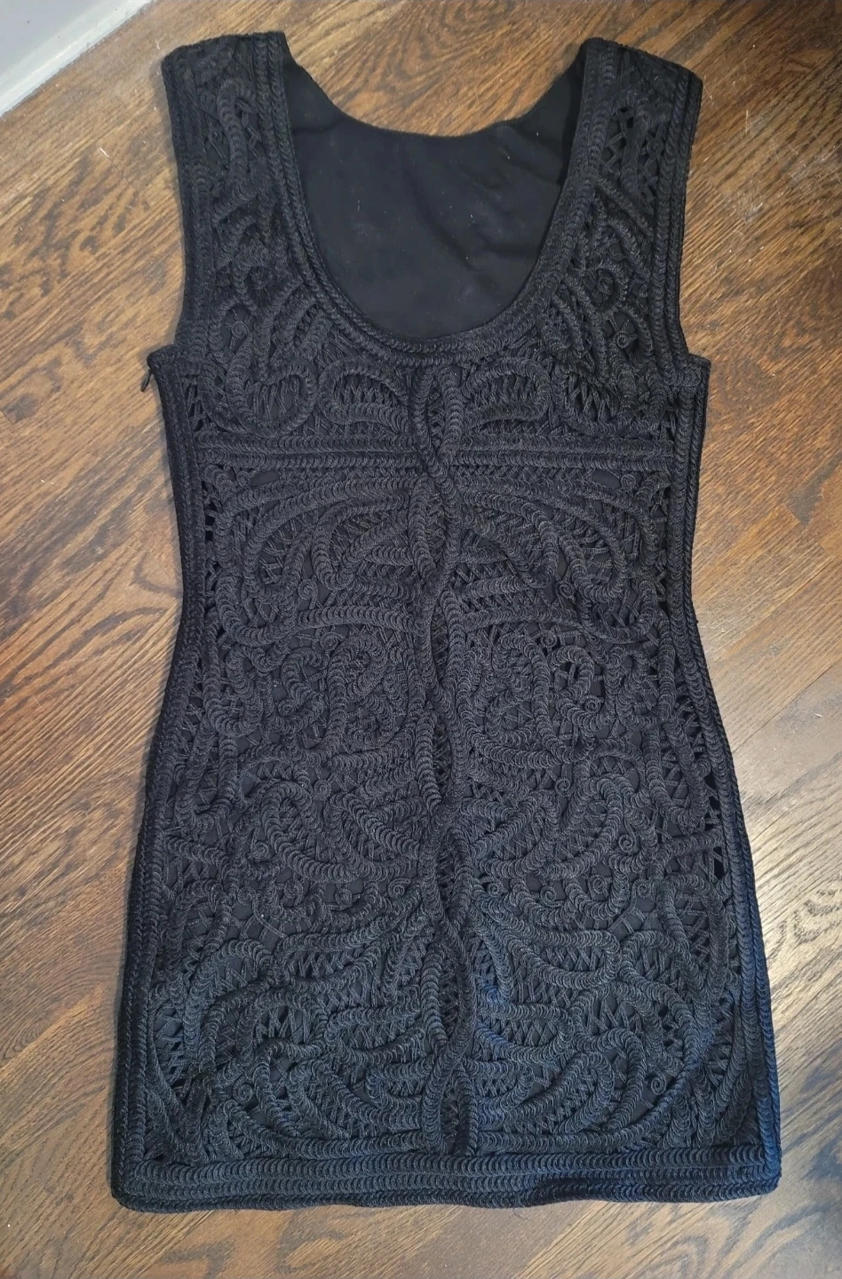 Maje Black Lace Dress Size 1 - photo 2