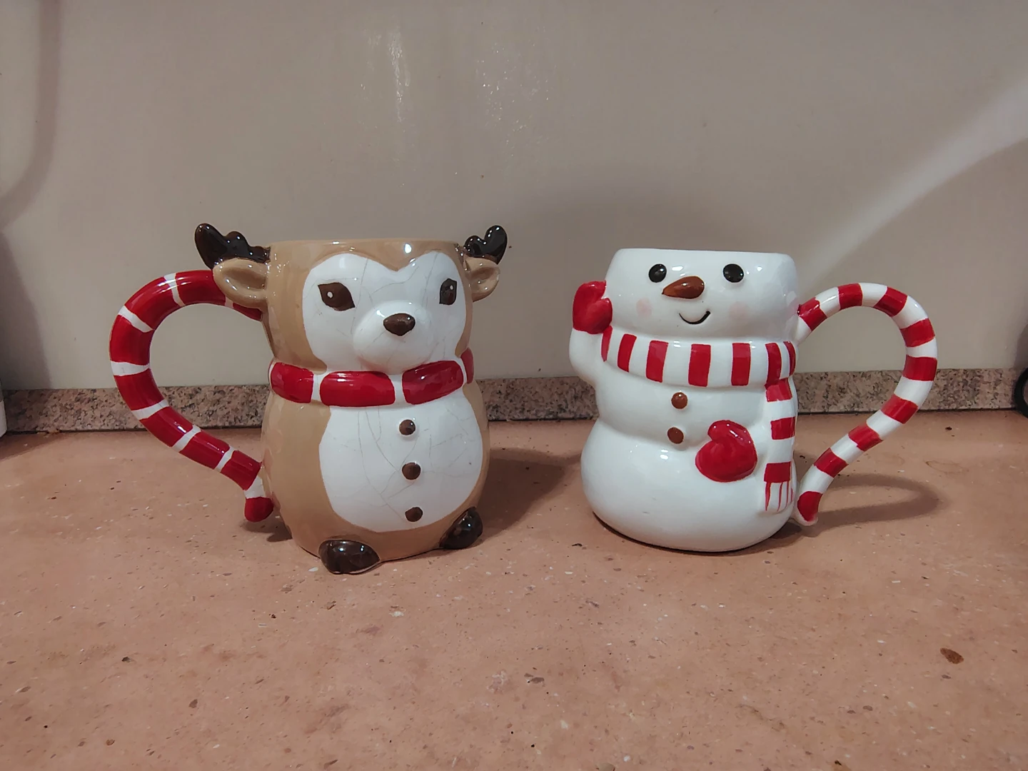 Christmas Reindeer & Snowman Ceramic Mugs