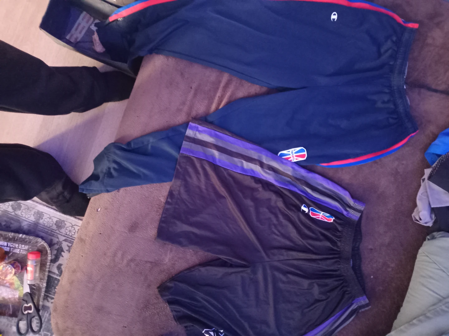 Large joggers and shorts